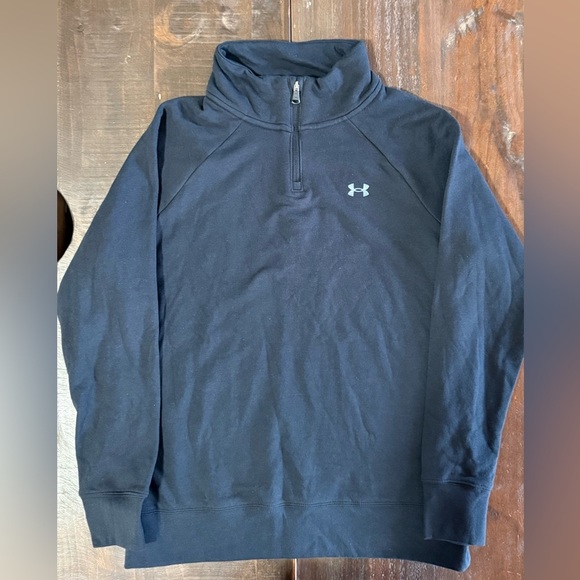 Under Armour Women’s Black 1/4 Zip Pullover Sweatshirt Size M NWT - Picture 1 of 6